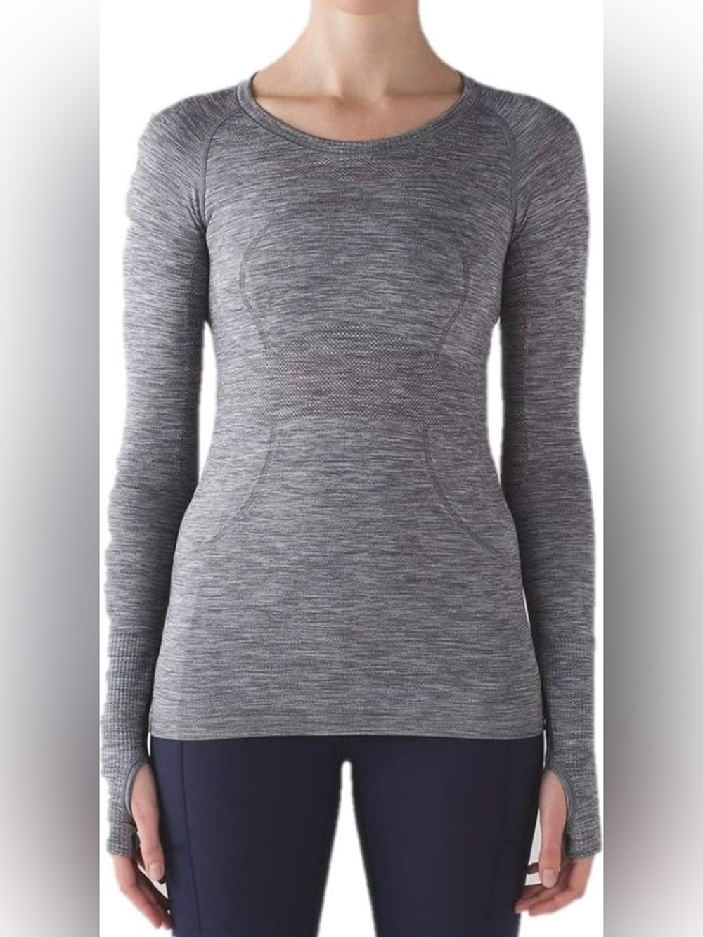 Lululemon Top Womens Long Sleeve Swiftly Tech Top in Gray Heathered